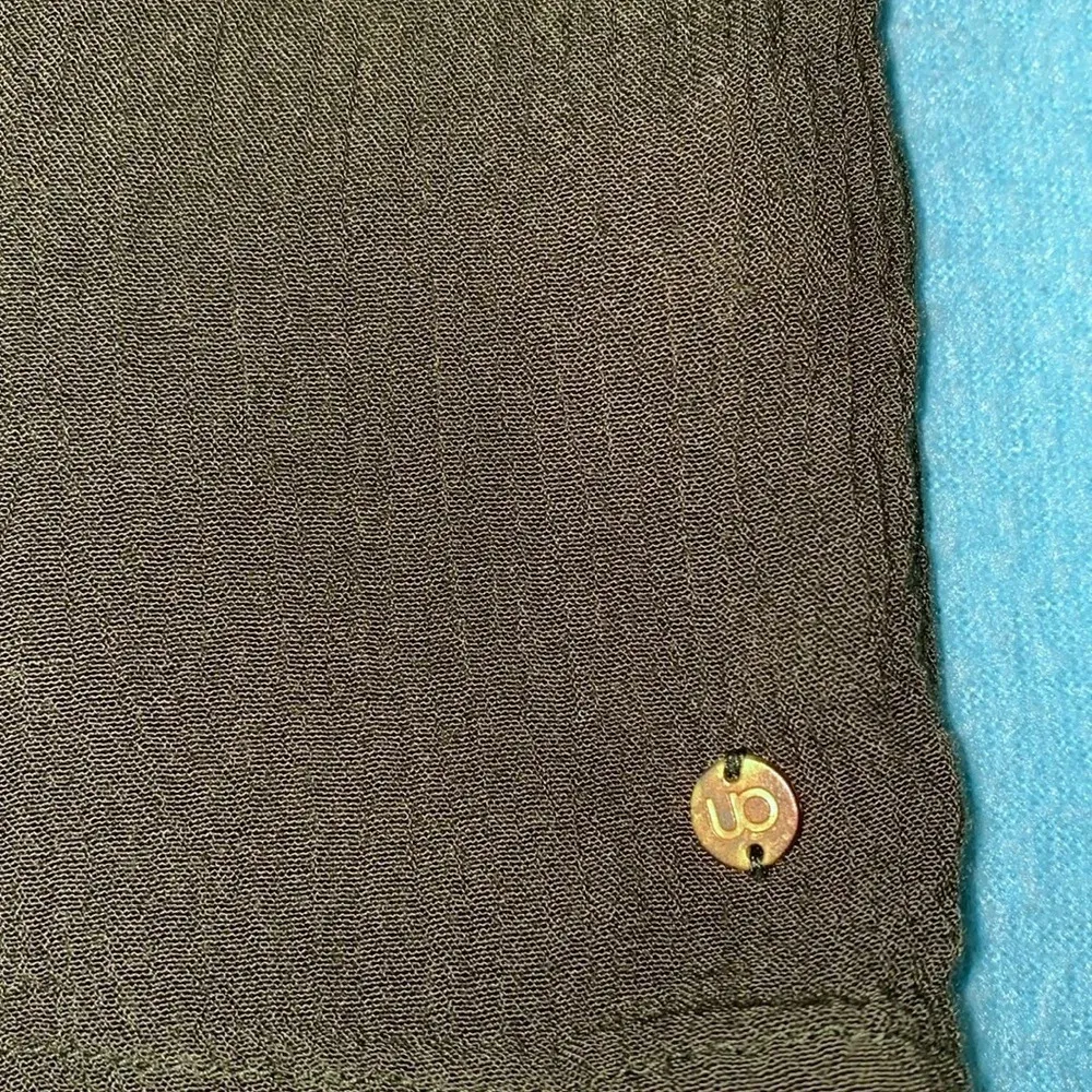 NUON gauze lace up front long butterfly bell sleeves olive green NEW size XS - Image 4