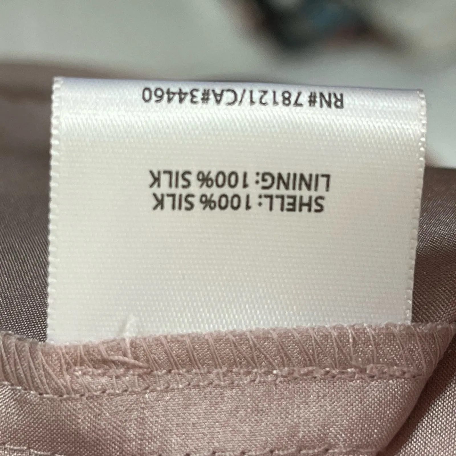 Eileen Fisher Georgette Pink Tiered Mini Shift Dress 100% Silk Lined Size‎ Small - Image 6