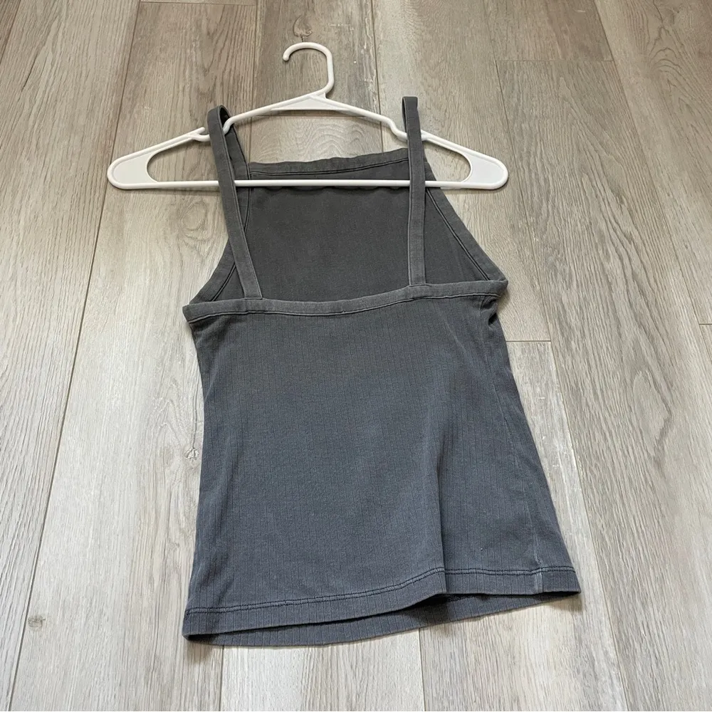 Free People Tank Top straight neck low back womens Gray (xsmall) casual summer - Image 4