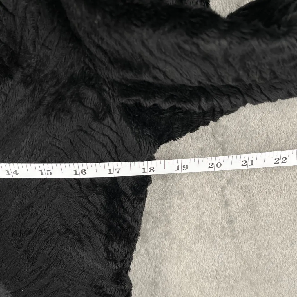 Giancarlo Ferrari Faux Fur Jacket Womens 4 Black Zip Up Y2K Indie Sleaze Blazer - Image 5