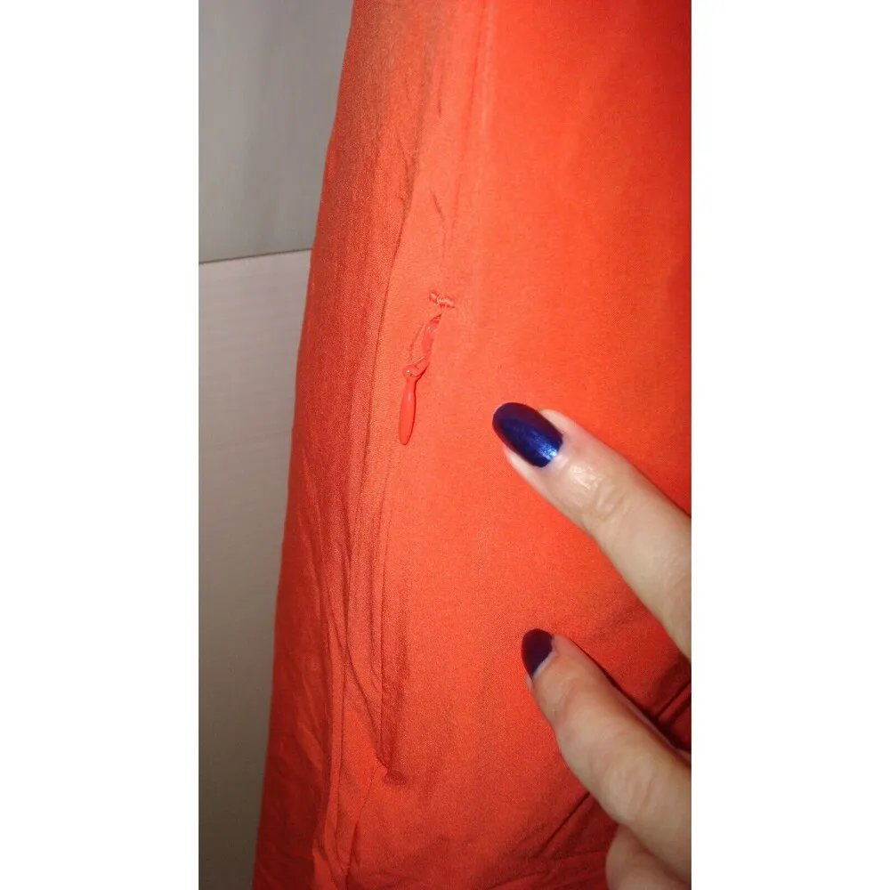 New Womens NWT PrAna L Barton Dress Koi Bright Orange Bra Tank Zip Pockets - Image 7