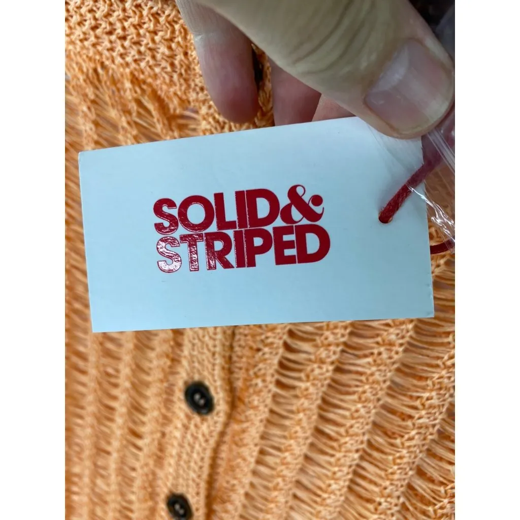 Solid & Striped $238 Women's Crochet Midi Skirt Swim Cover-Up Size L Orange - Image 5