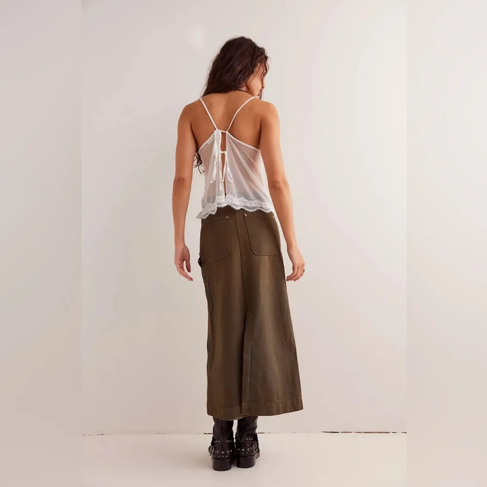 Free people Harmonica Coated Denim Maxi Skirt - Image 4
