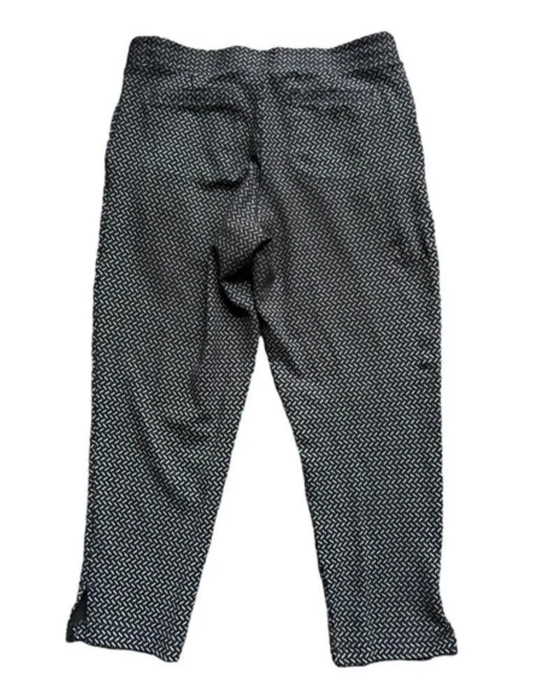 Betabrand Dress Yoga Pants Classic Cut Size Medium Petite Black White - Image 2