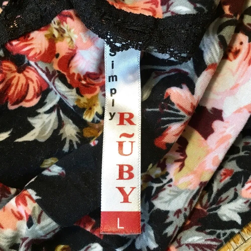 Floral Bra Top Black Size L - Image 4