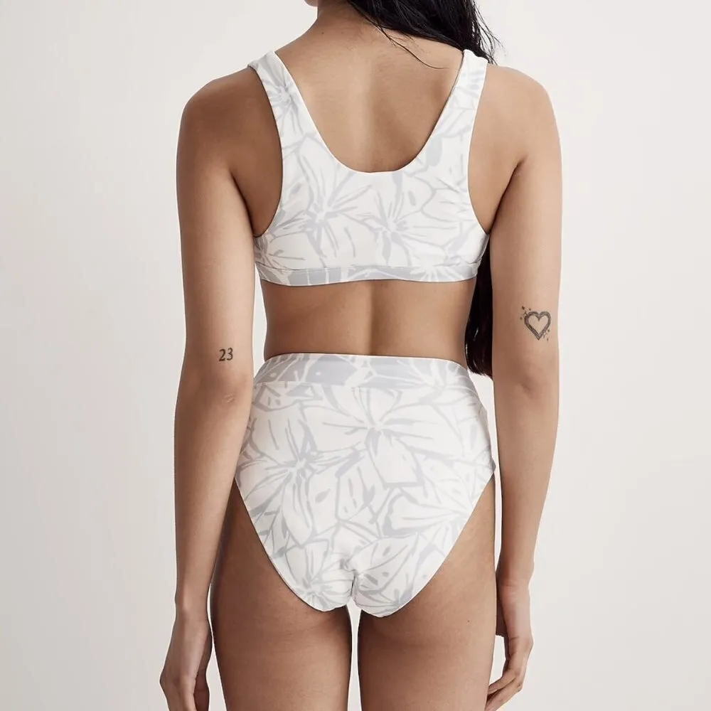 Madewell NWT Reversible Bikini Top Abstract Flora XL - Image 4