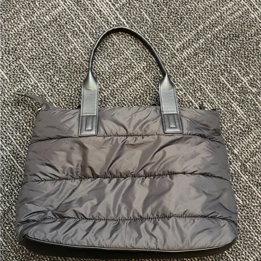 Madden Girl Black Quilted Puffer Tote Bag Purse Handbag Travel Casual - Image 5