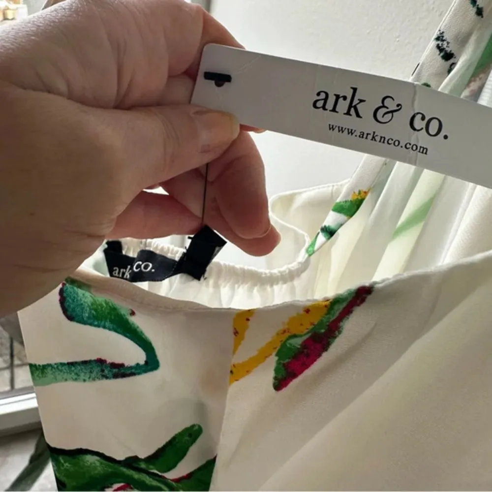 Ark & Co floral maxi dress size medium NEW ruffle Hawaiian bohemian beachy NWT - Image 7