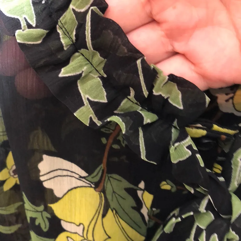 Who What Wear Floral Neck Tie Blouse XS - Image 2