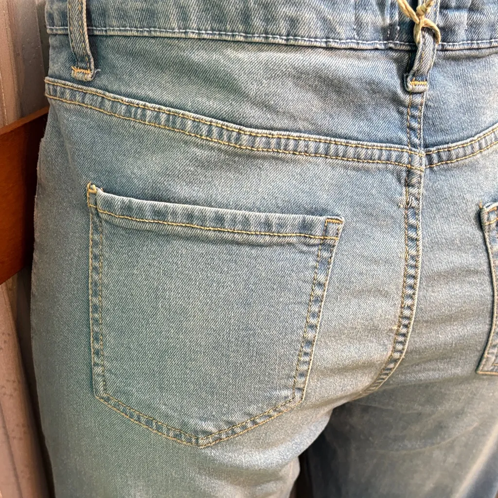 Serra Light Blue  slit Flare bottom Jeans - Image 10