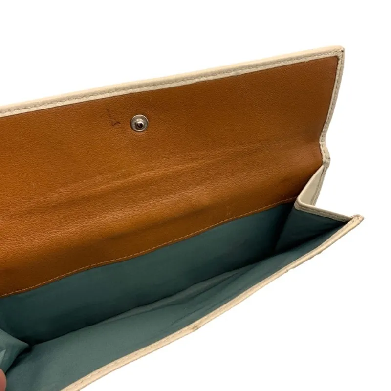 y2k COACH White Brown Turnlock Wallet - Image 9