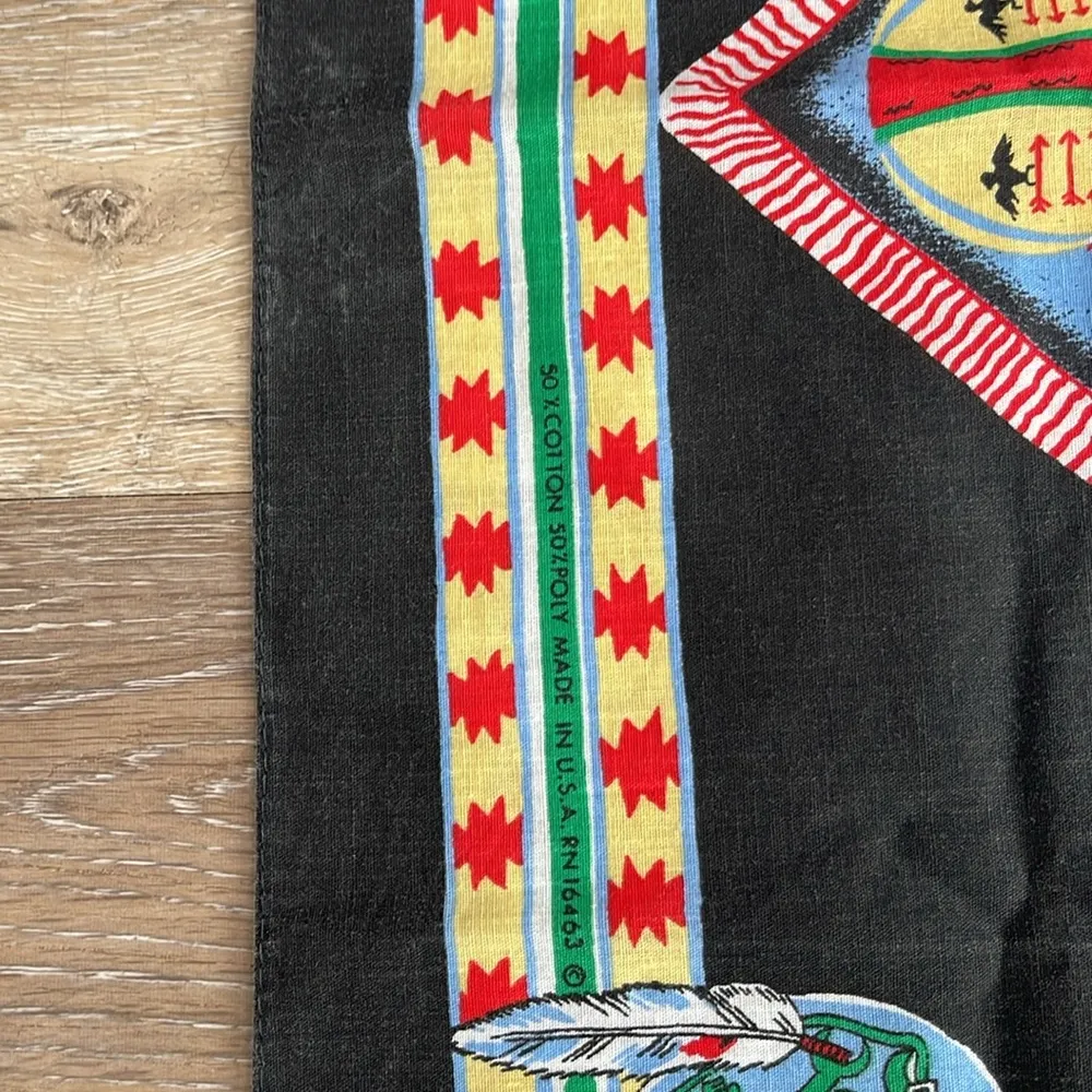 Southwestern Native American tribal bull skull bandana Black - Image 6