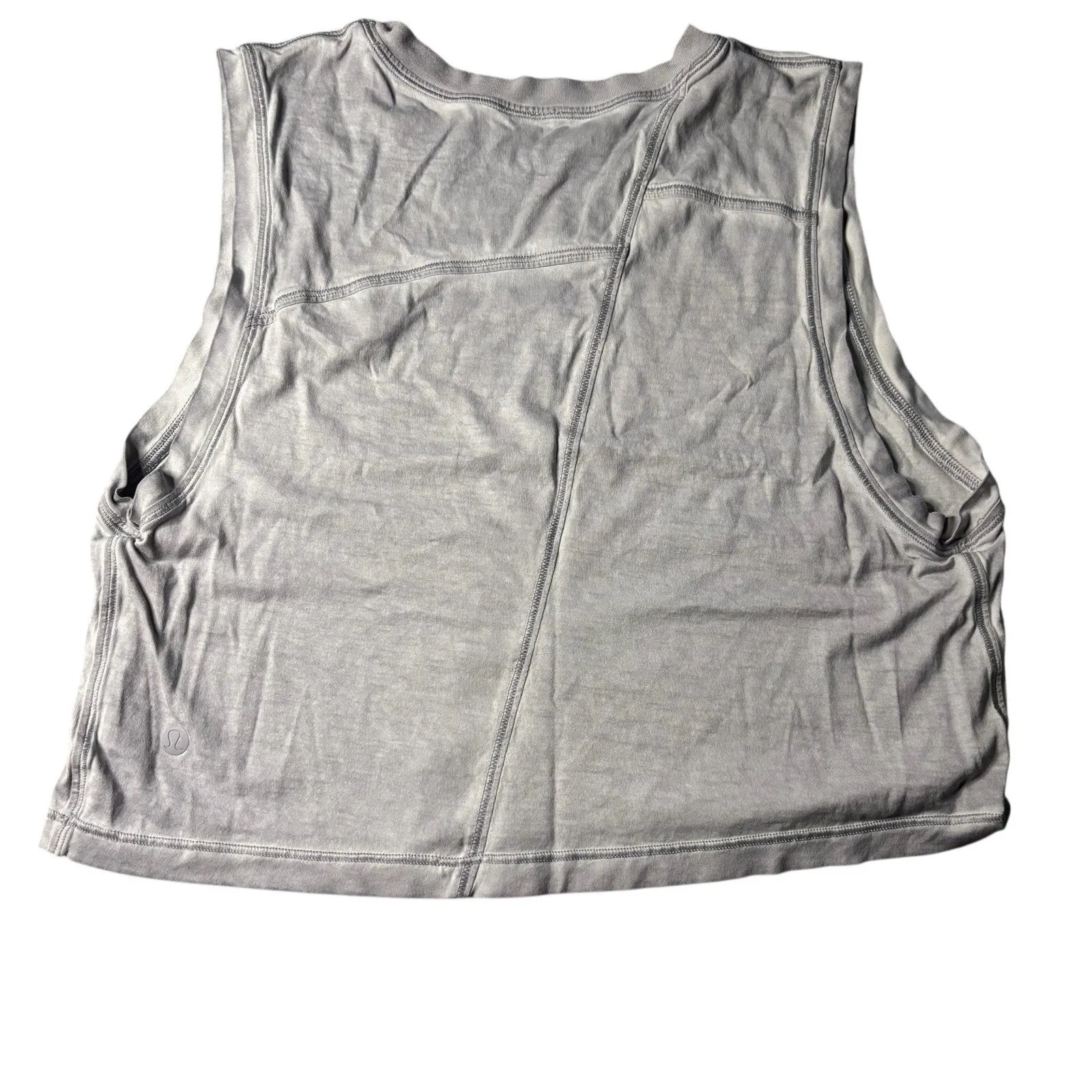 Lululemon Broken Beats Tank Washed Glacier Gray size 6 Cropped Loose Fit Muscle - Image 7