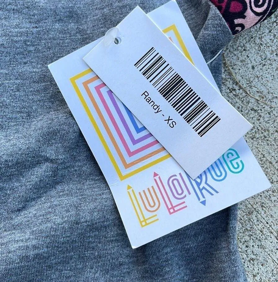 LulaRoe randy shirt gray burgundy flowers size XS NEW - Image 6