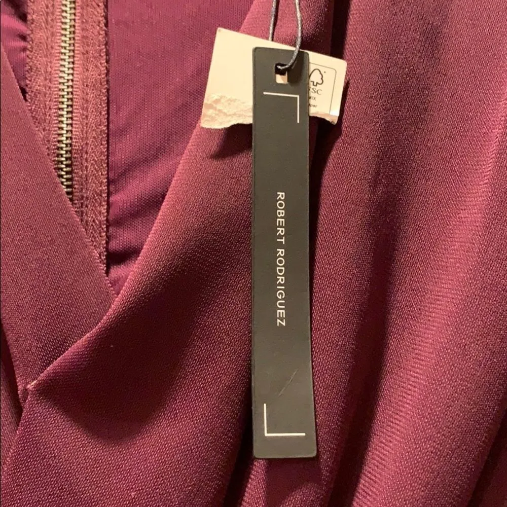 Robert Rodriguez Merlot Raven Dress - Image 8