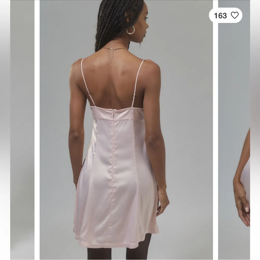 NWT UO Anabella Satin Mini Dress in Pink/Rose - Image 5