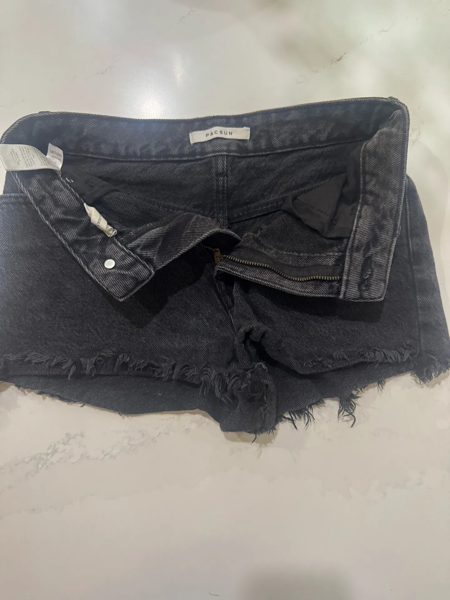 Black Jean Shorts PacSun Denim - Image 3