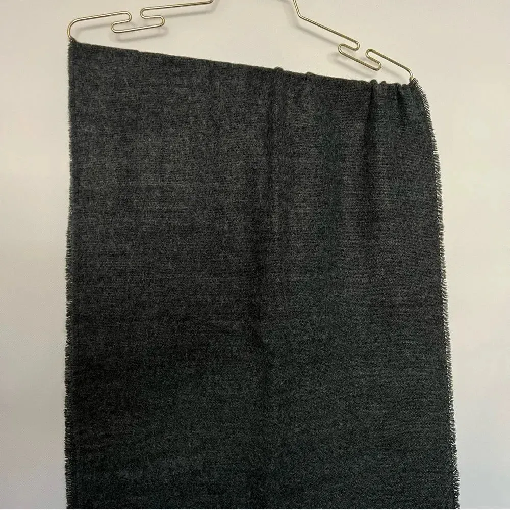 Steve Madden Heather Gray Grey Print Scarf Cozy Warm - Image 3