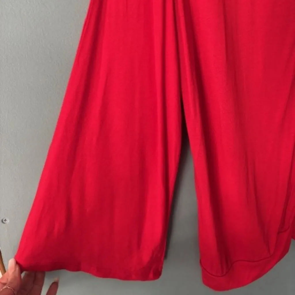 Venus Lascana XL Red Plunging V Neck Long Sleeve Lightweight Bright Holiday Chic - Image 6