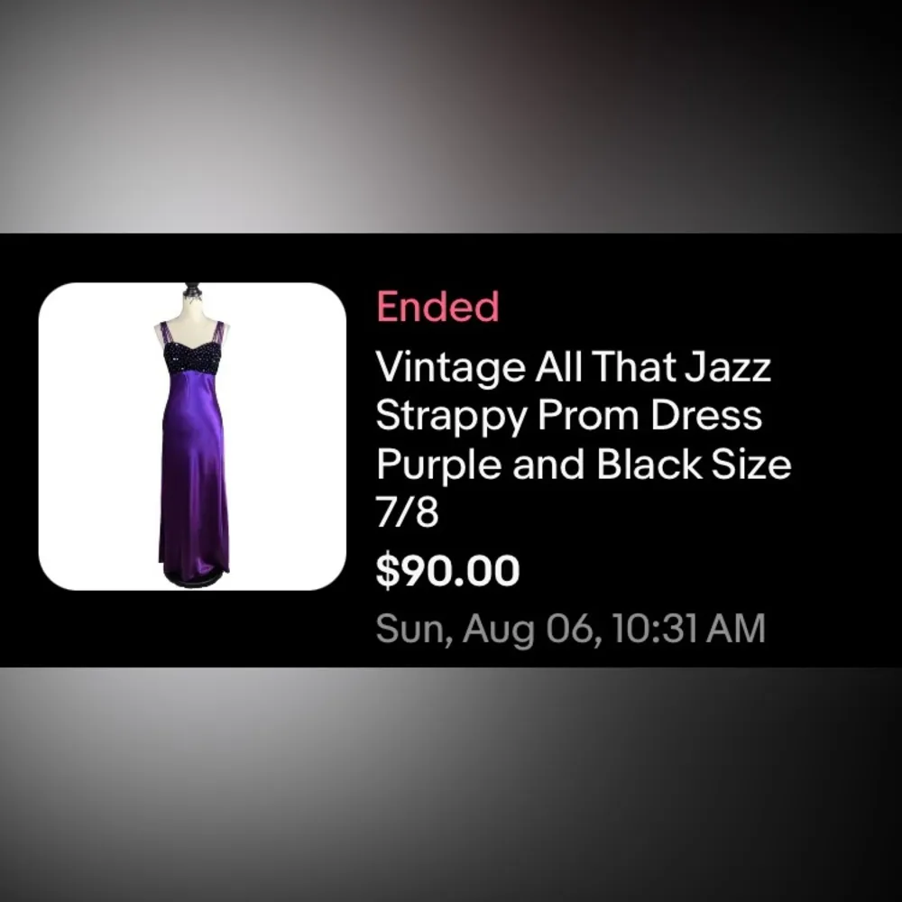 Vintage All That Jazz Strappy Prom Dress Purple Size 7/8 - Image 2
