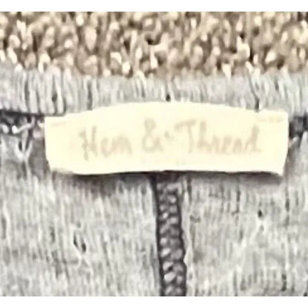 Hem & Thread Anthropology Top Long Sleeve Floral Checks Sz S Feminine Bohemian‎ - Image 4