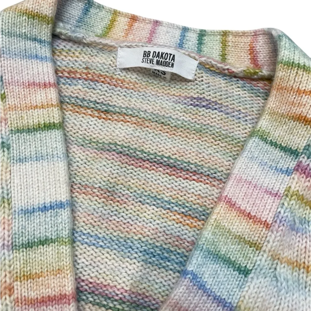 BB Dakota Striped Multicolor Cardigan Sweater - Image 4