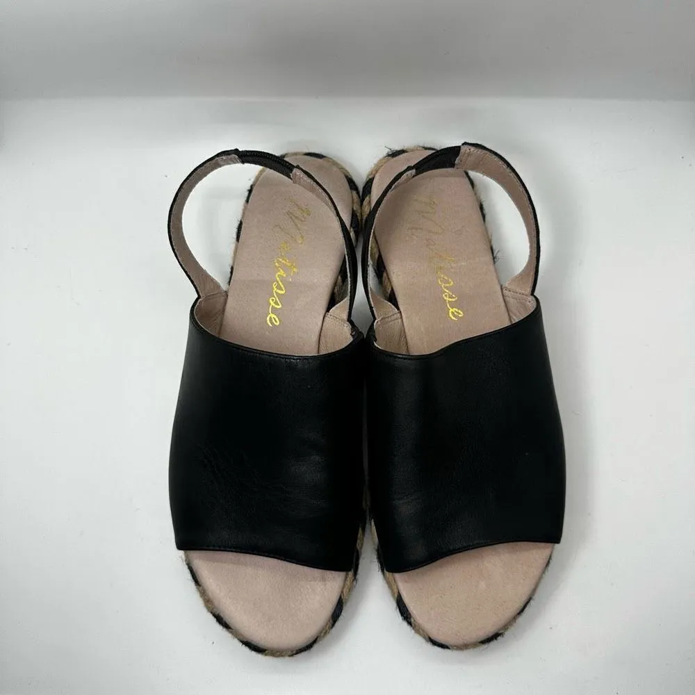 Matisse Capri Espadrille Sling Back Sandals Black Size 7 - Image 4