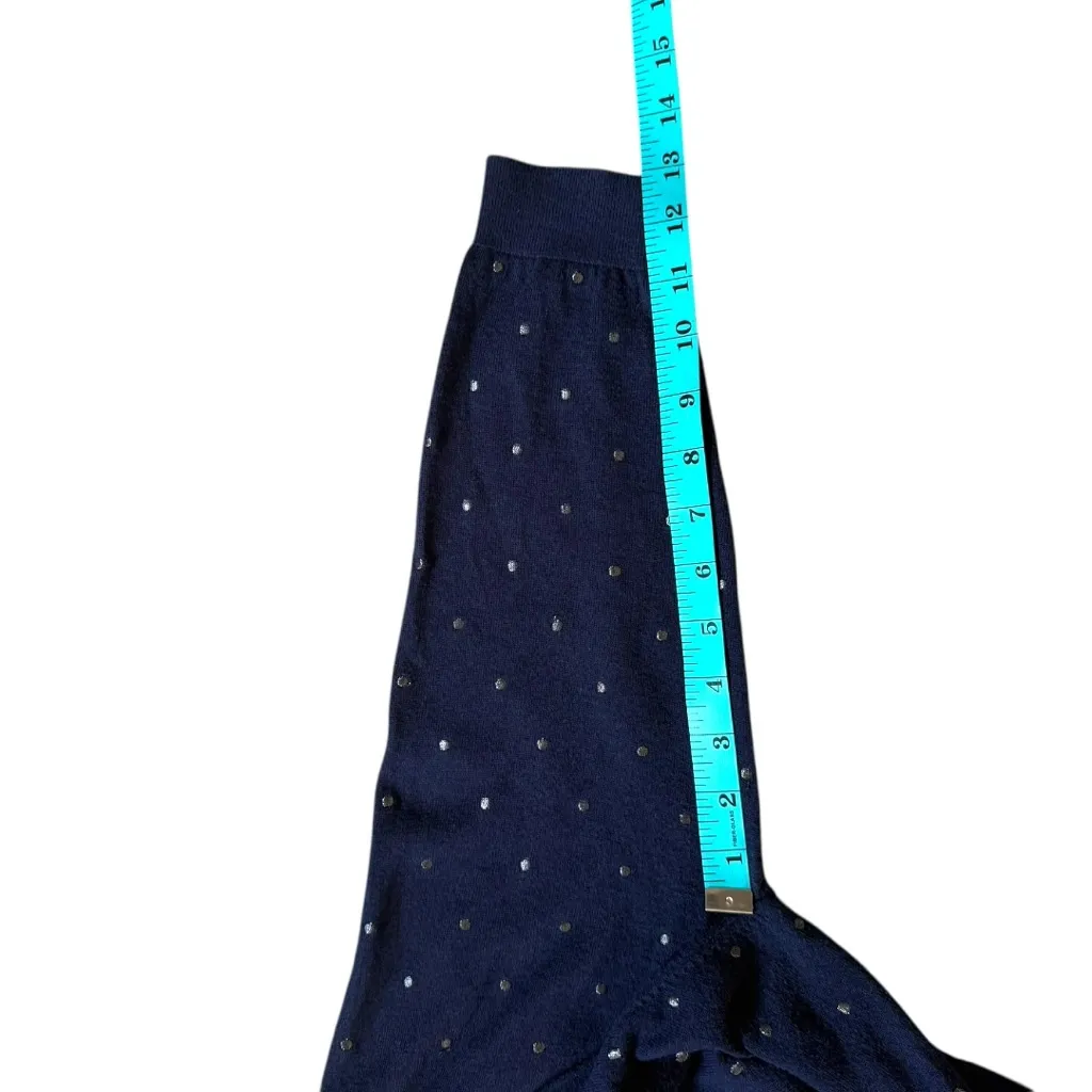 Boden Wool Cotton Long Sleeve Navy Button Cardigan Size 16 Polka Dot - Image 4