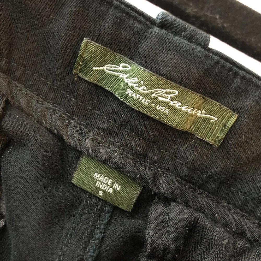Eddie Bauer Womens Pants Mercer Fit Cotton Stretch Straight Leg Black 8 - Image 3