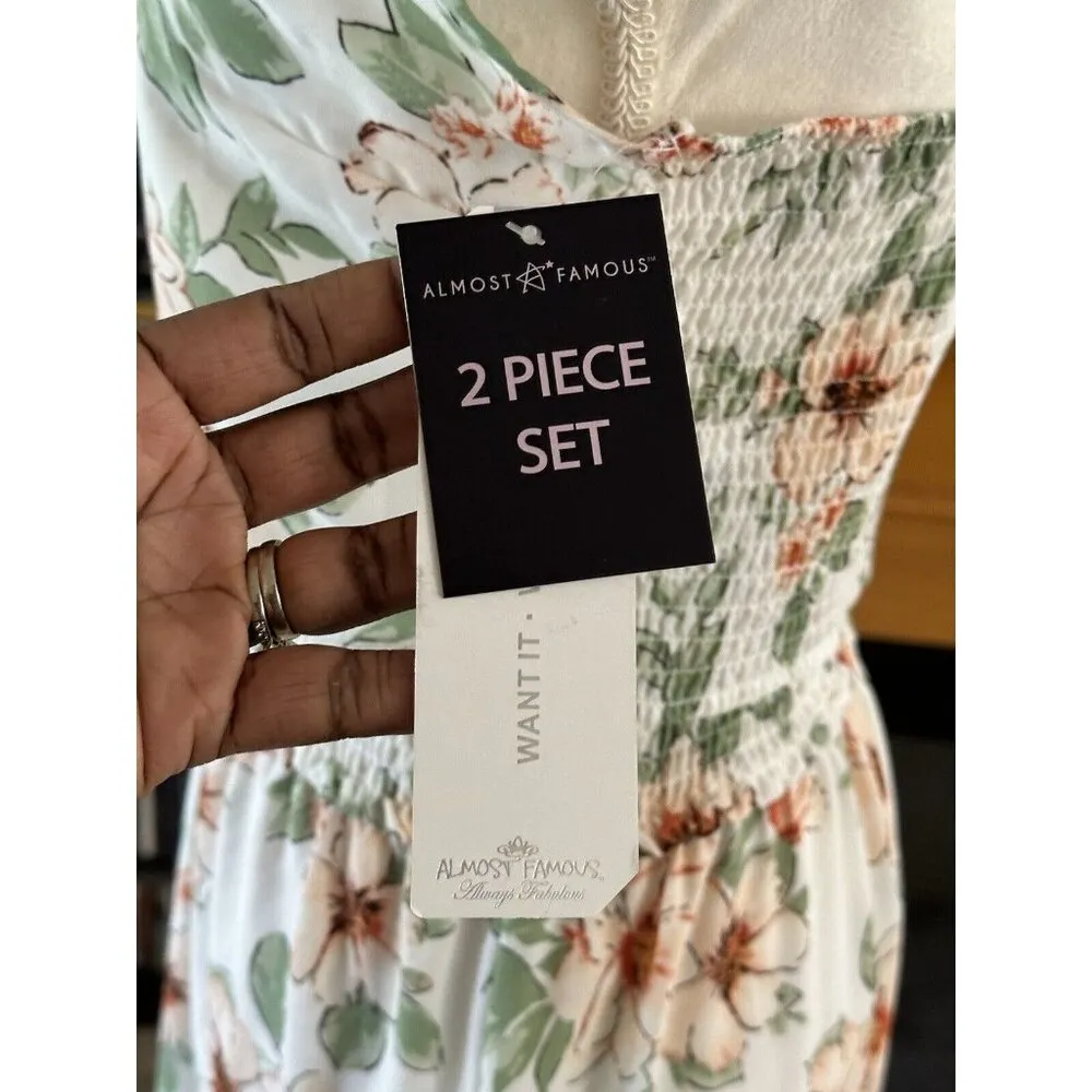 Almost Famous Juniors’ 2-Piece Floral Cami & Ruffle Tiered Maxi Skirt Large NWT - Image 5