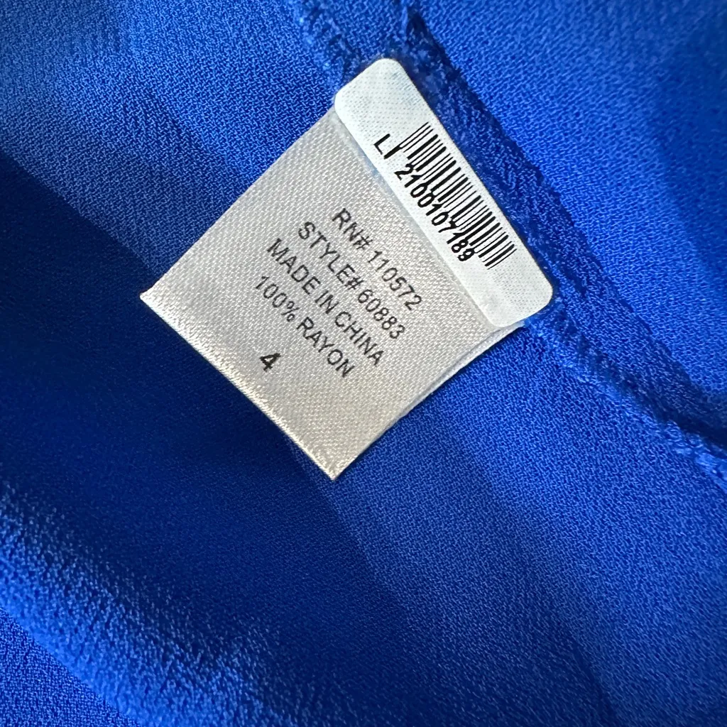 Anthropologie‎ Konrad + Joseph Cobalt Blue Maxi Dress Button Front Size 4 - Image 12