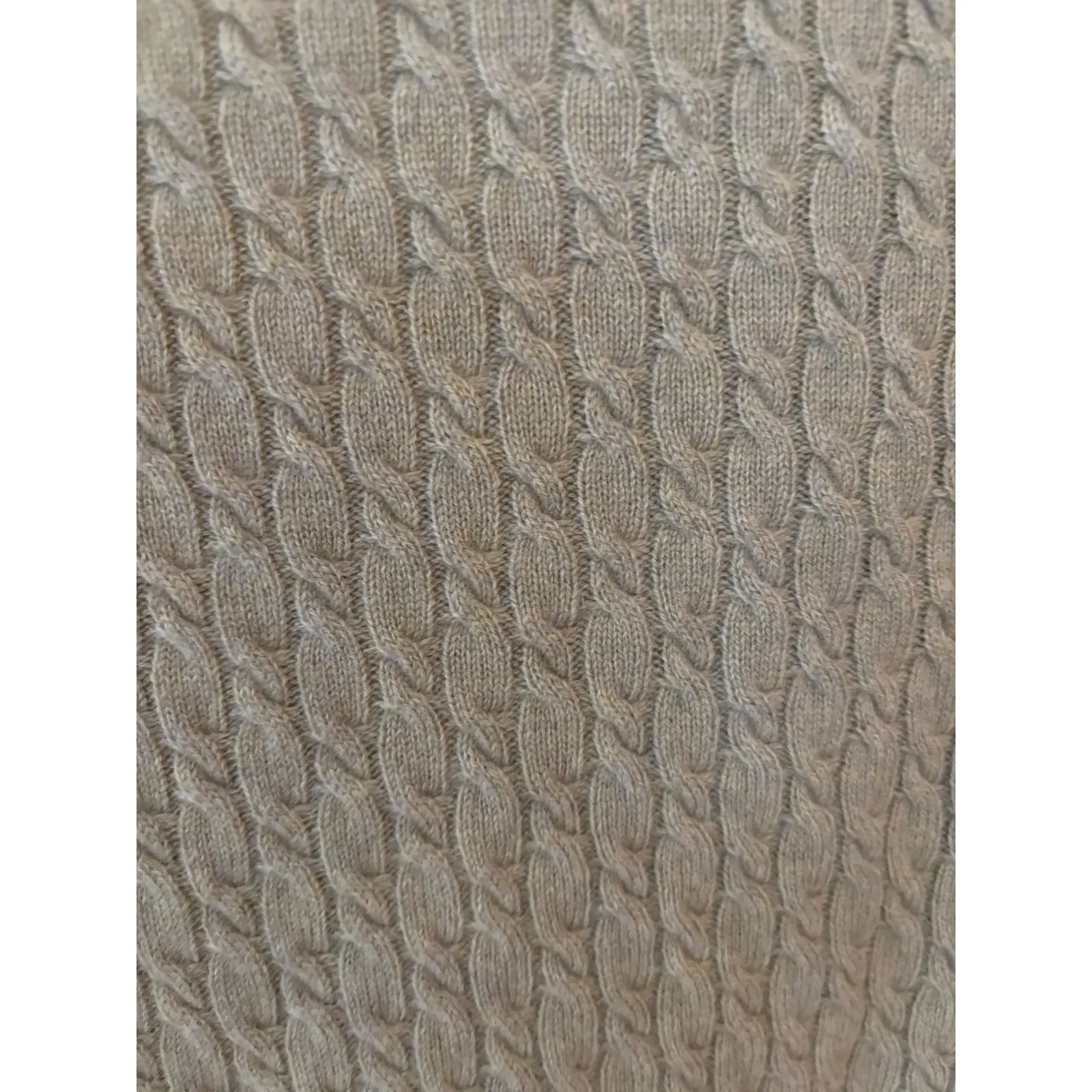 MARIELE WAITHE Womens Cable Knit V Neck 100% Cashmere Sweater Sage Green Size S - Image 5