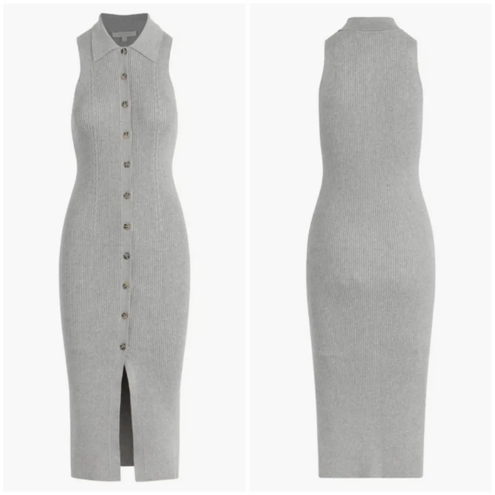 💕FAVORITE DAUGHTER💕 The Sleeveless Lena Dress ~ Rib Knit Frost Gray S NWT - Image 10