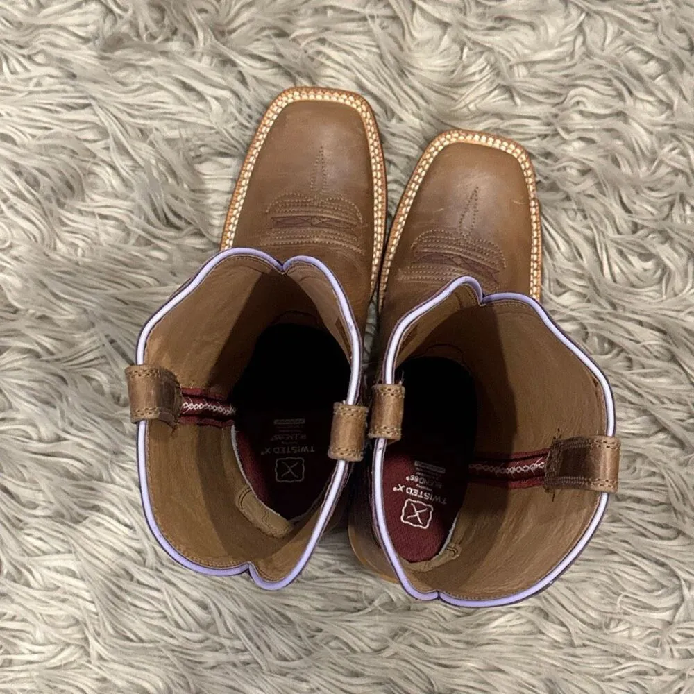 TWISTED X WOMEN'S 11" TECH X WESTERN BOOTS - BROAD SQUARE TOE size 7.5 - Image 3