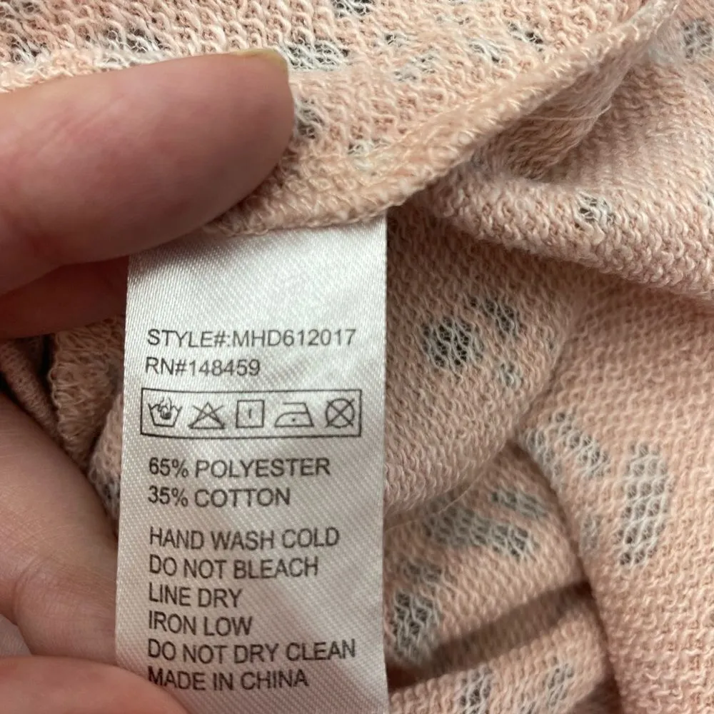 NWT Maronie x Revolve oversized lace up long sleeve pullover hoodie size M Pink Size M - Image 5