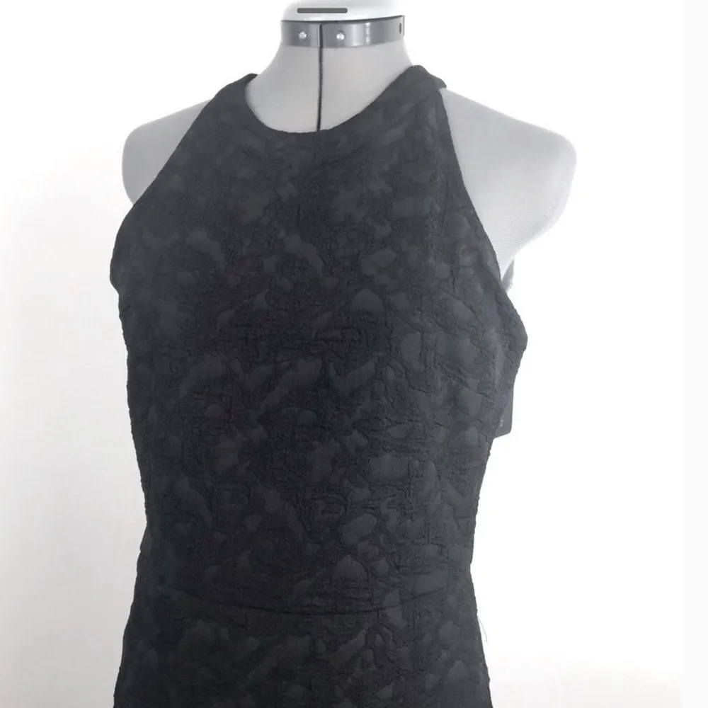 KARDASHIAN Kollection Black Quilted Sleeveless Halter Dress Size L - Image 2