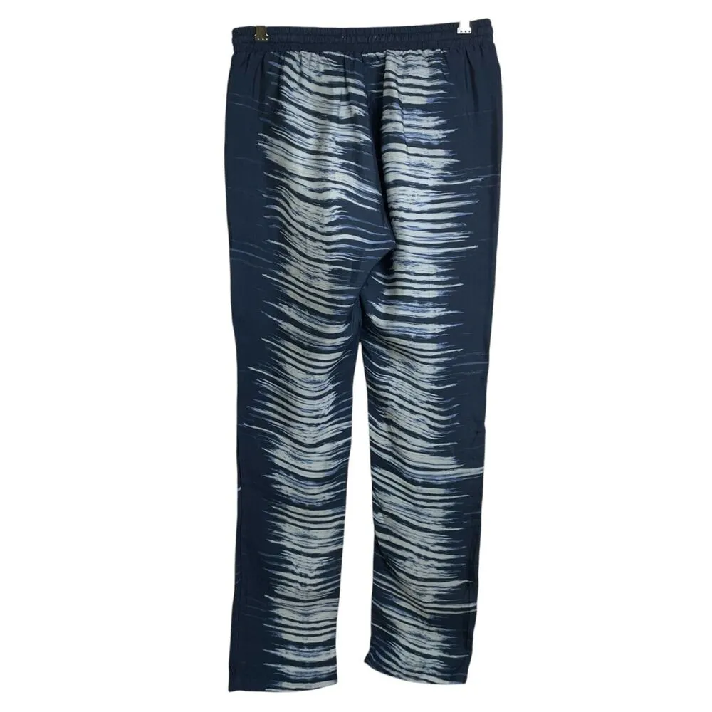 Johnny Was Pete Greta Pants Small Blue Elastic Waist Drawstring Lounge Cupro - Image 2