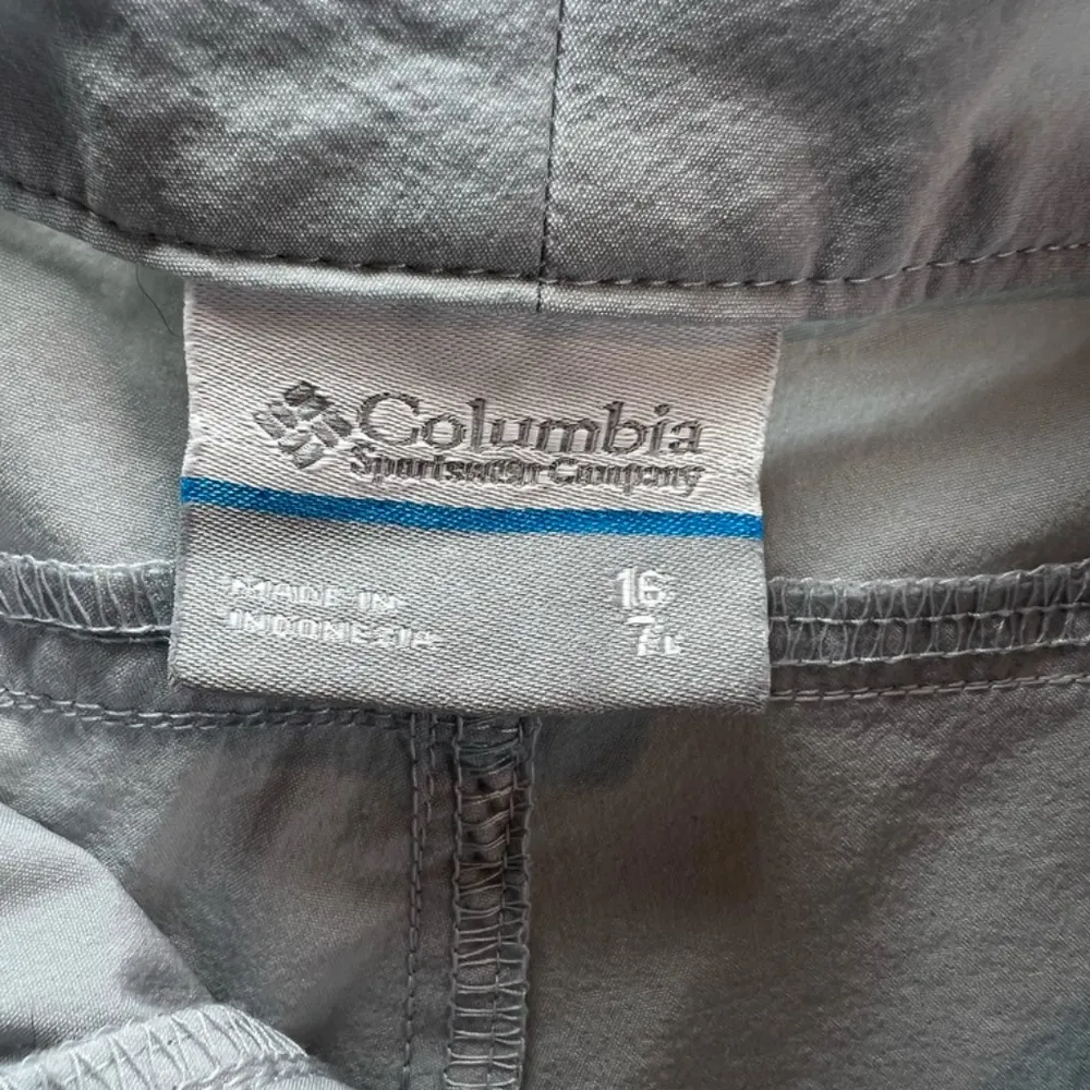 Columbia Womens PFG Shorts Light Blue Performance Outdoors Nylon Pockets Size 16 - Image 13
