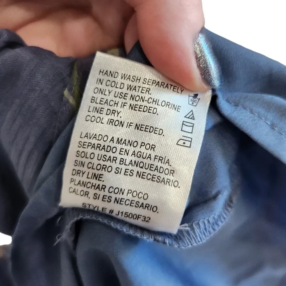 Patrons of Peace Blue Floral Maxi Dress with Long Flutter Sleeves size XS - Image 10