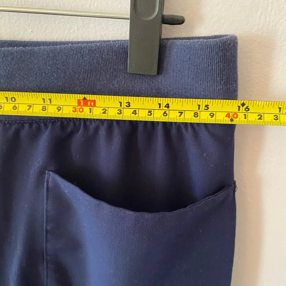 FIGS Women's size Medium Navy Blue Cargo Straight Leg Scrub Pants - Image 8