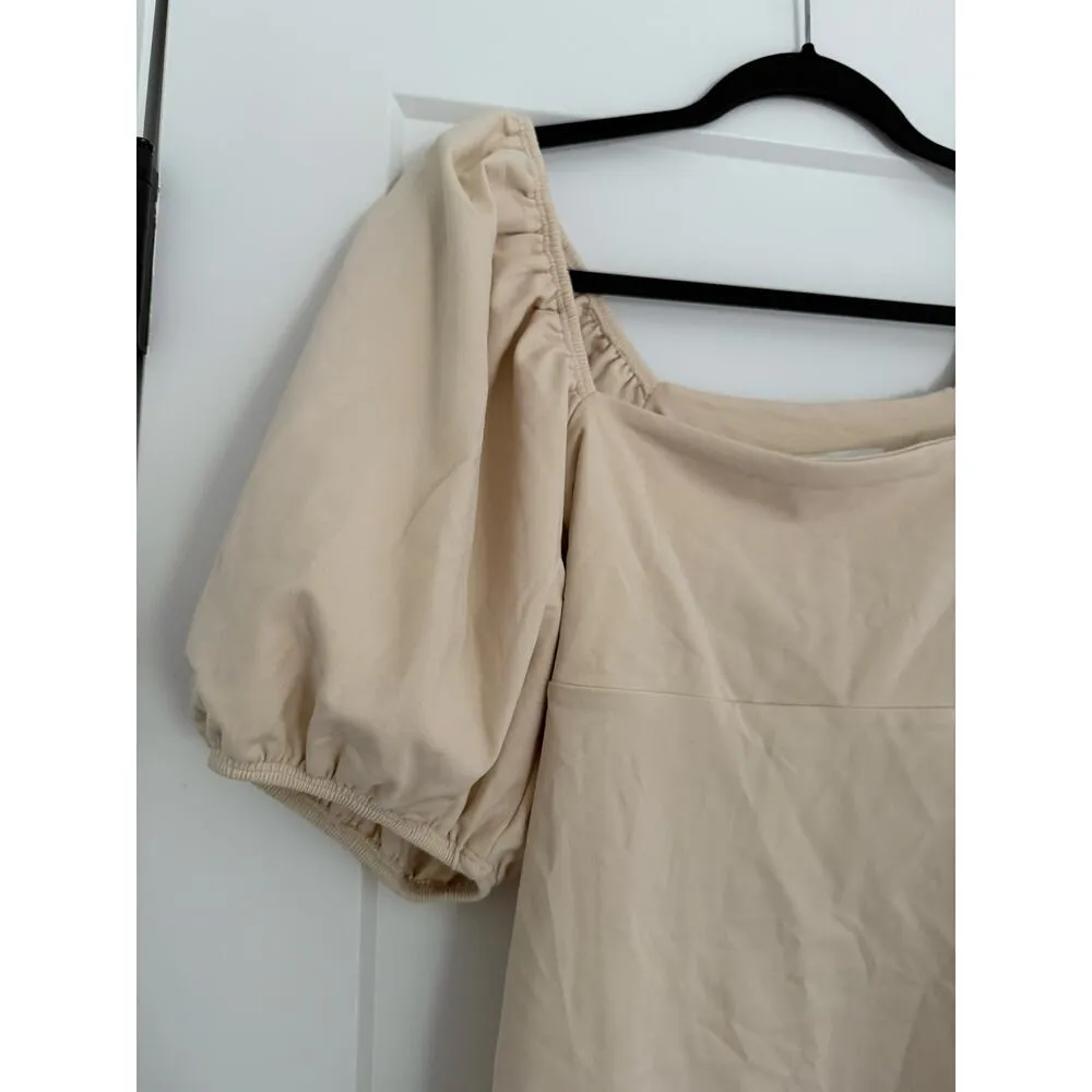 $168 New Susana Monaco Revolve Puff Sleeve Top - crème - Small - Image 5