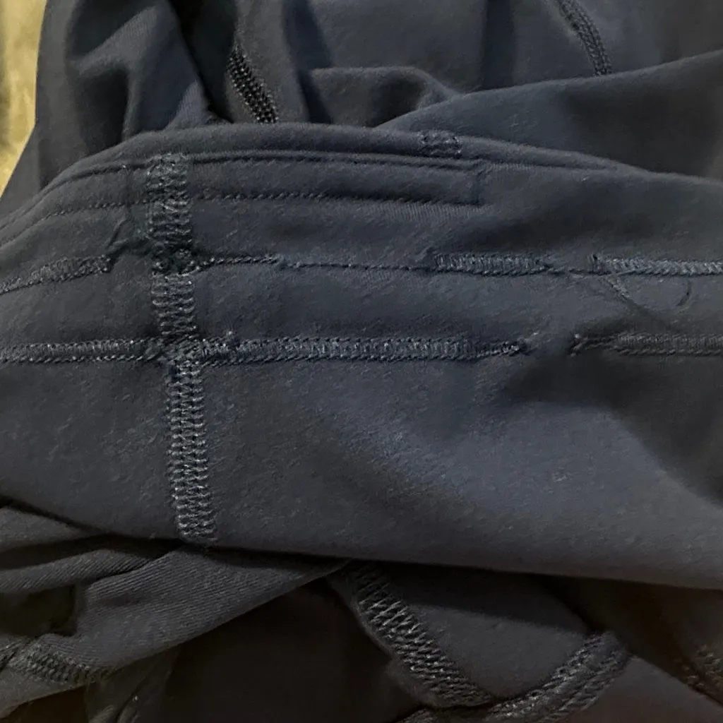 Lululemon 4 Pace Rival High Rise True Navy Crop Athletic Workout Women Leggings - Image 12