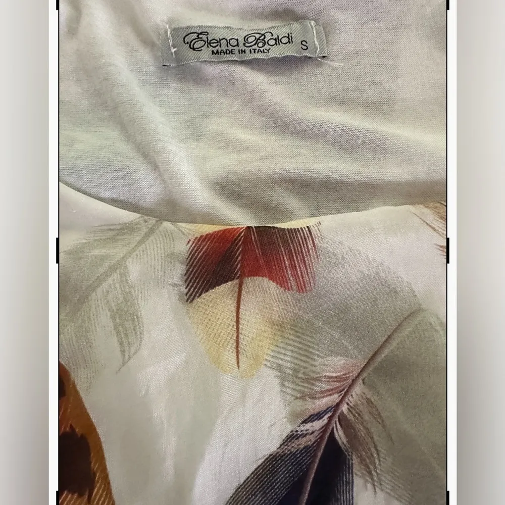 Elena Baldi Made in Italy silk blend Boho top Sz S - Image 11