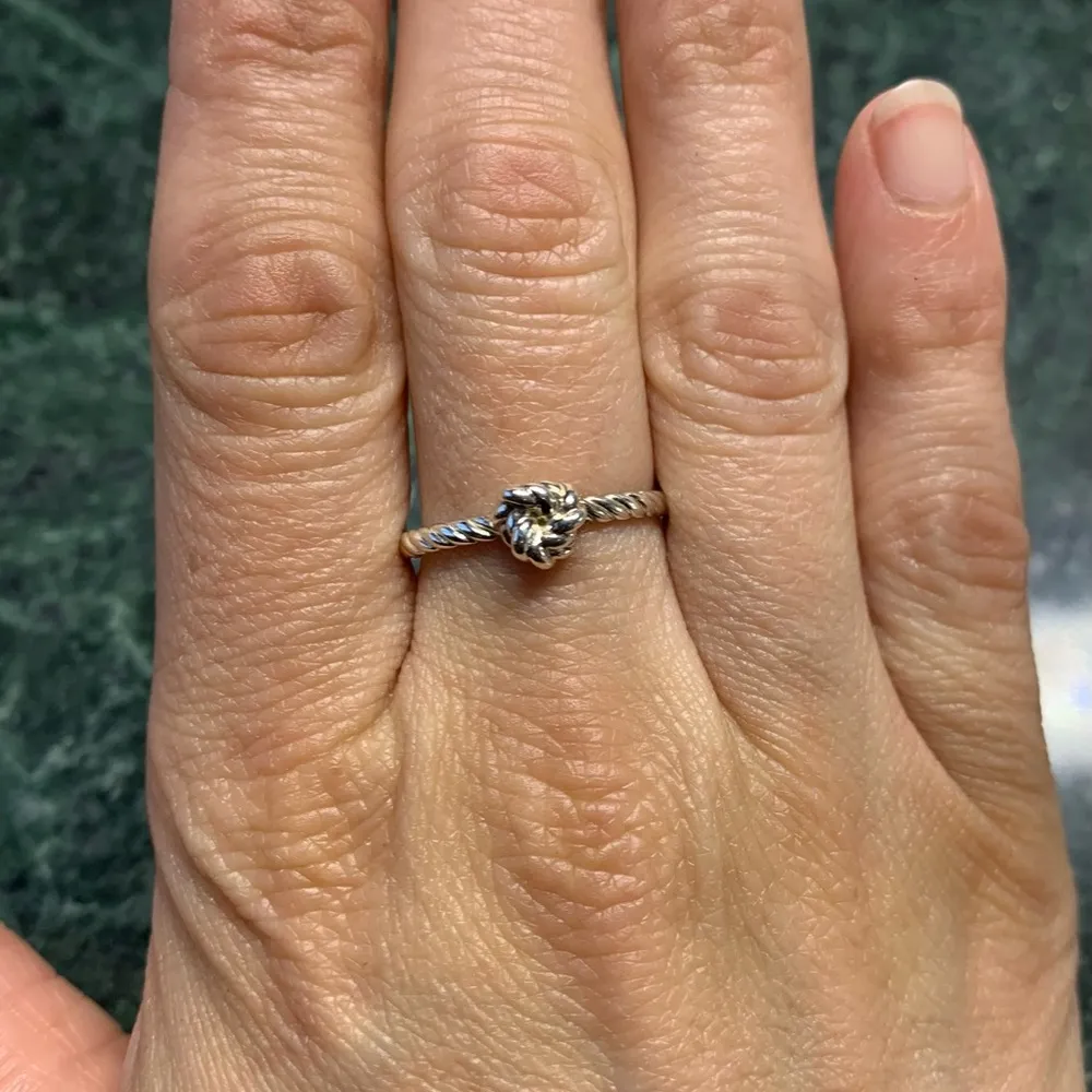 Twisted Rope Knot Ring Stering Silver Size 8 NVC Nautical Stackable - Image 9