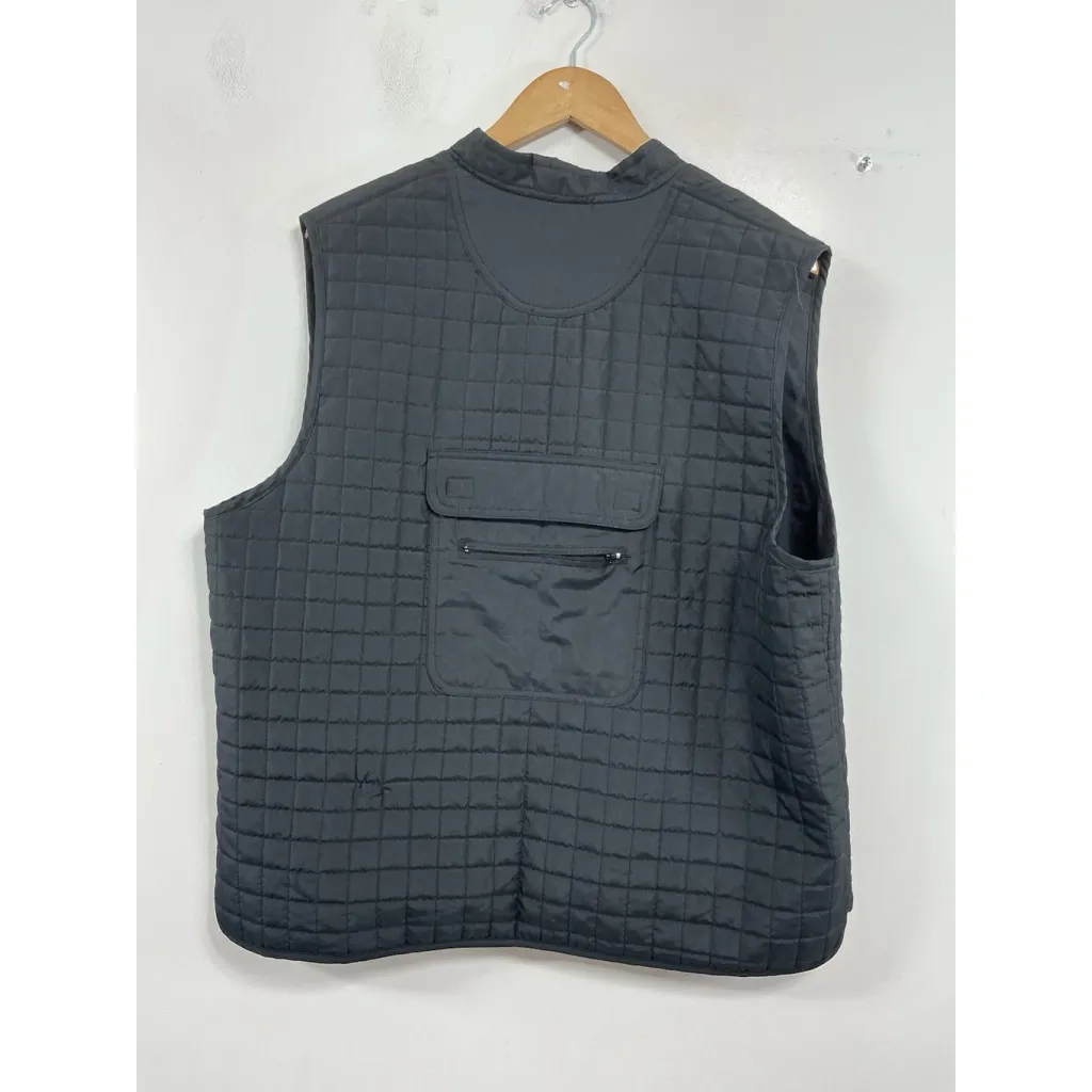 Womans Crossroads Woman Quilted Vest 1x black Full Zip Mock Neck - Image 2
