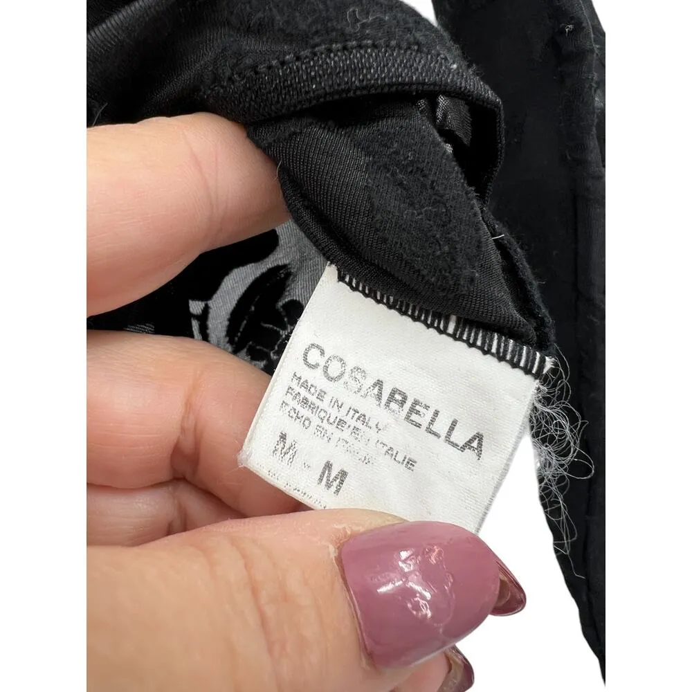 Cosabella | M Sheer Burnout Bodysuit Floral Mock Long Sleeve Top Italy Lingerie - Image 4