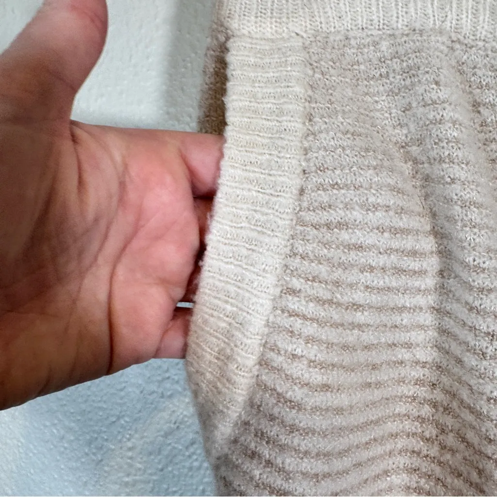 Fate Cream Tan Chunky Knit Jogger Sweatpants Womens M Cozycore Casual Fall Size M - Image 10