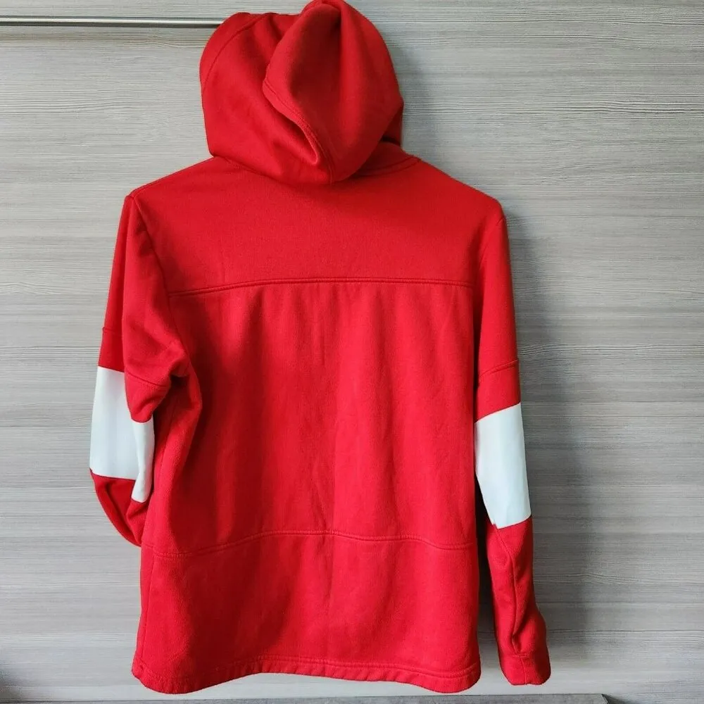 Reebok NHL Hockey Sweatshirt Unisex Lace CCM Detroit Red Wings Red Embroidered S - Image 7