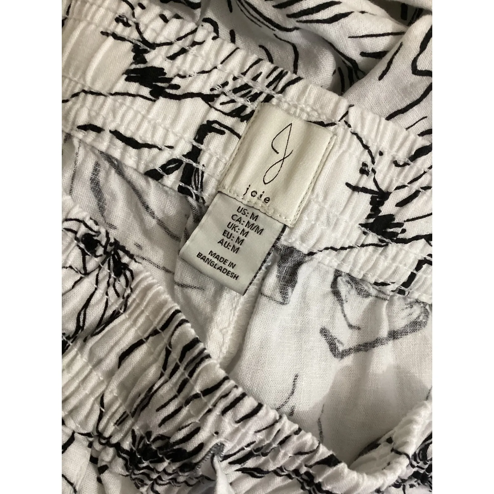 Joie Womens M Linen Blend Floral Print Wide Leg Lounge Pants - Image 4