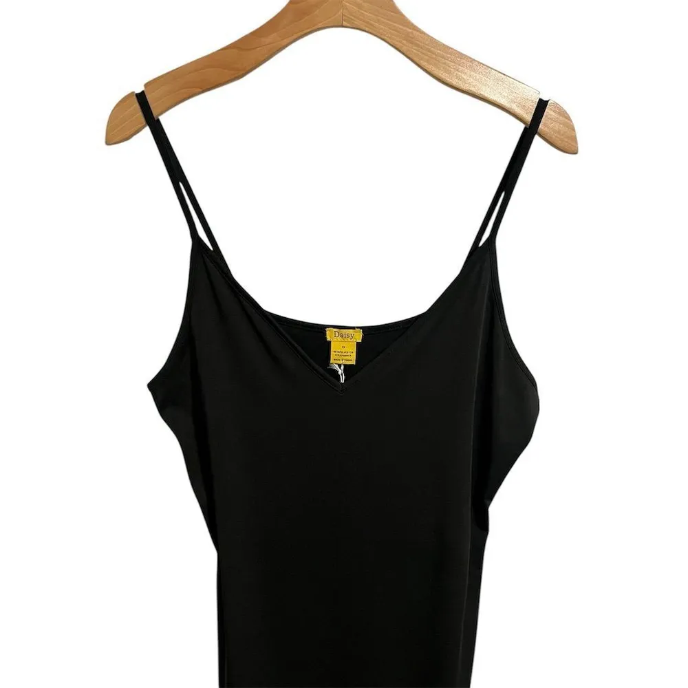 Daisy Brand Maxi Coctail Dress Women's Size 1X Black Spaghetti Strap V-Neck NEW - Image 2